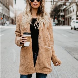 TEDDY BEAR POCKETED JACKET - NEVER WORN BEFORE